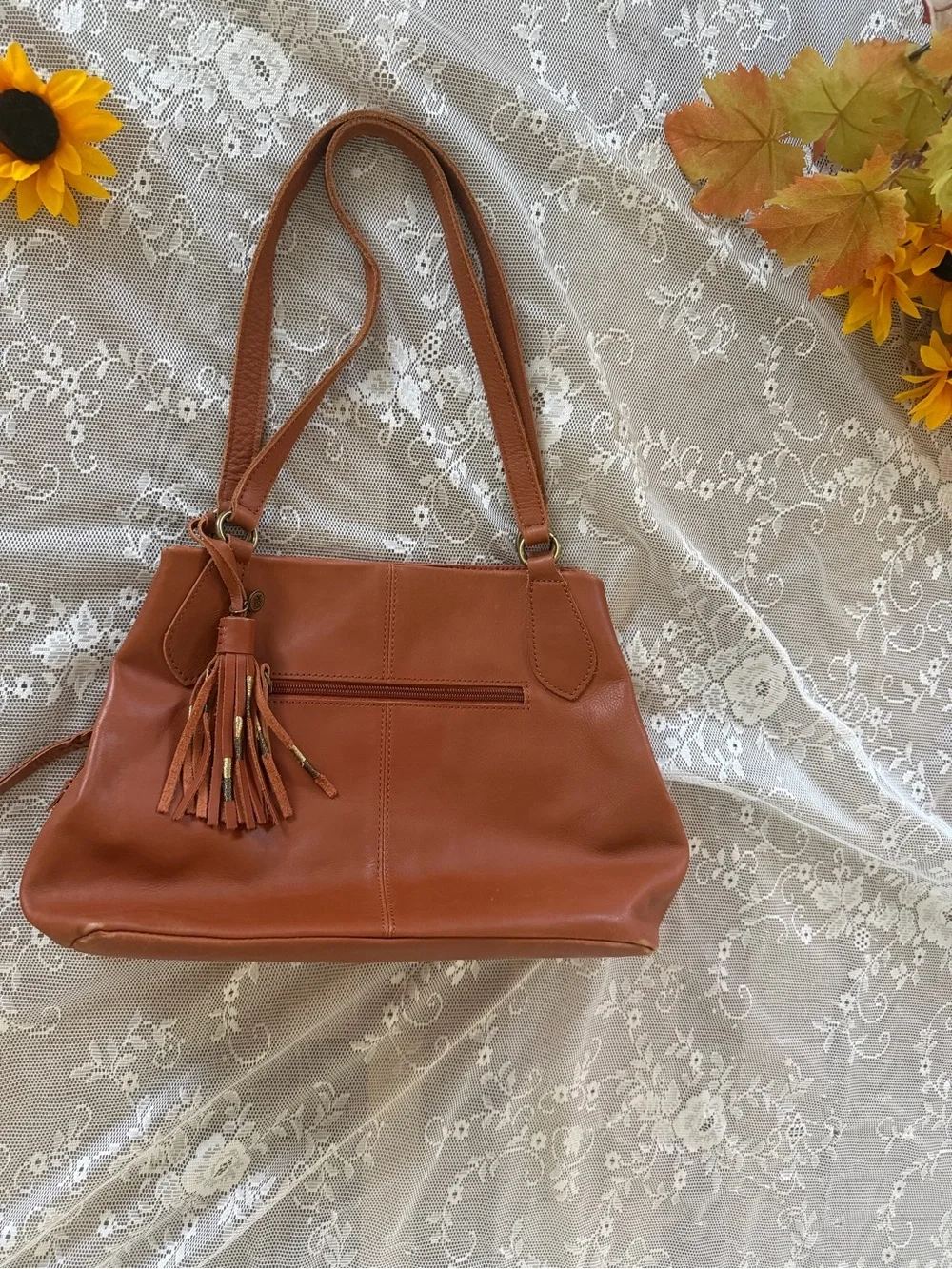Cognac Leather Handbag